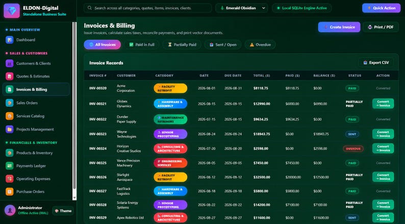 Custom Standalone Program | Python Business Organizer | Customers, Projects, Orders, Inventory & Reports | Offline Business Tool image 8