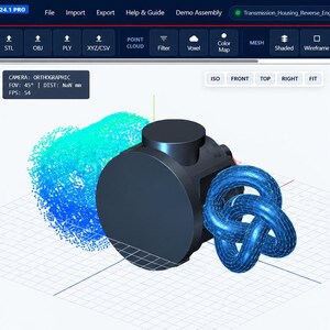 Software de ingeniería inversa 3D, herramienta de procesamiento de nubes de puntos, inspección y medición de mallas, aplicación HTML para ingenieros. imagen 6