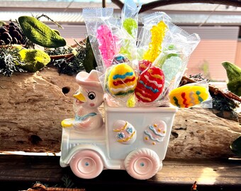 Vintage NAPCO Mama Baby Bunny Planter MCM 1950 1960