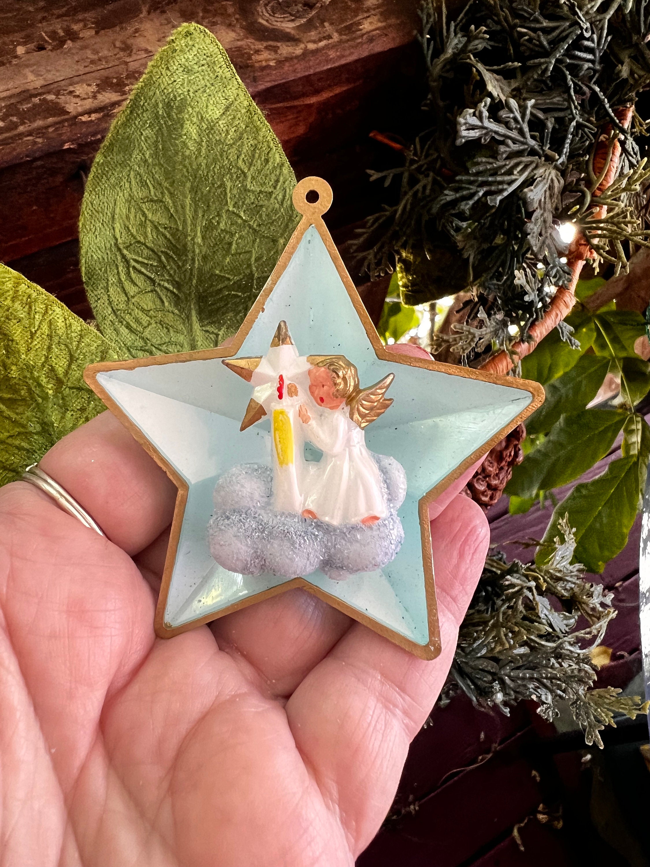 ヴィンテージ ブルーエンジェル クリスマスオーナメント 西ドイツ