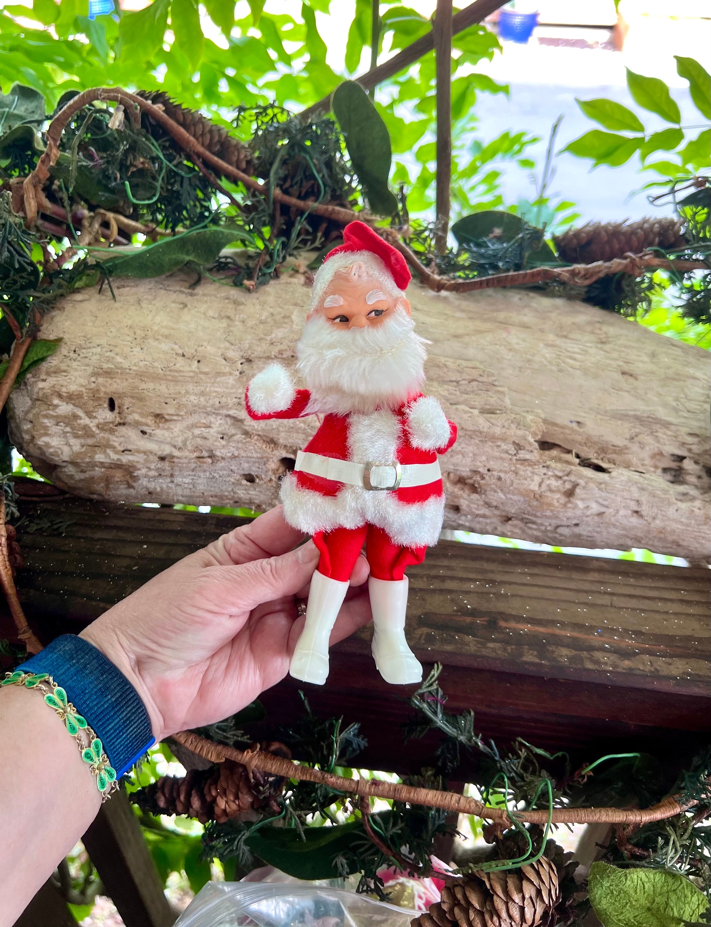 Vintage 1950 1960 Standing Santa Christmas Figure Ornament Retro