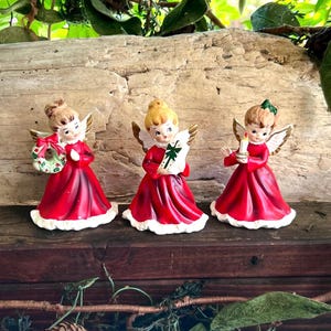 Vintage NAPCO Angel Christmas Candleholder 1950 MCM Ceramic
