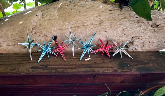 Vintage Metallic Atomic Star Christmas Ornament BRADFORD