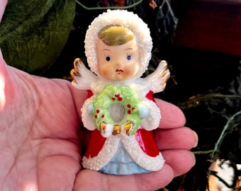 Vintage ENESCO Christmas Angel Gift Figurine 1950 MCM