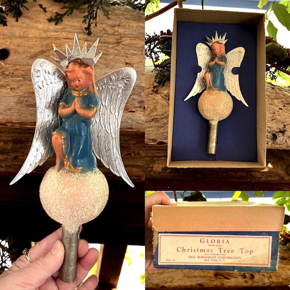 Merman Angel Tree Topper Victorian Tree Topper With Angel Hair
