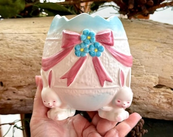 Vintage NAPCO Bunny Rabbit Planter  1950 1960 Mid Century ANTHROPOMORPHIC Bunny Vase Retro Kitsch Ceramic NAPCOWARE Japan Easter Decor