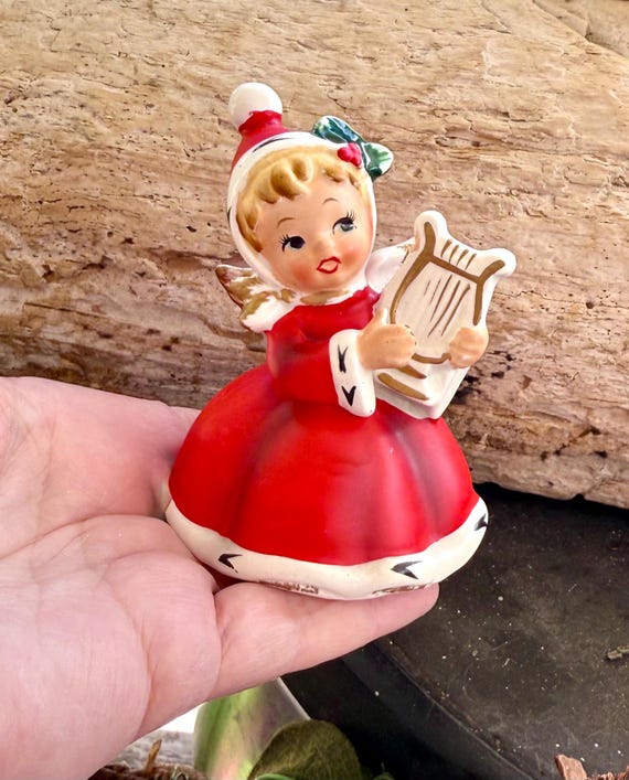 Vintage 1950 NAPCO Christmas Angel Figurine MCM Angel