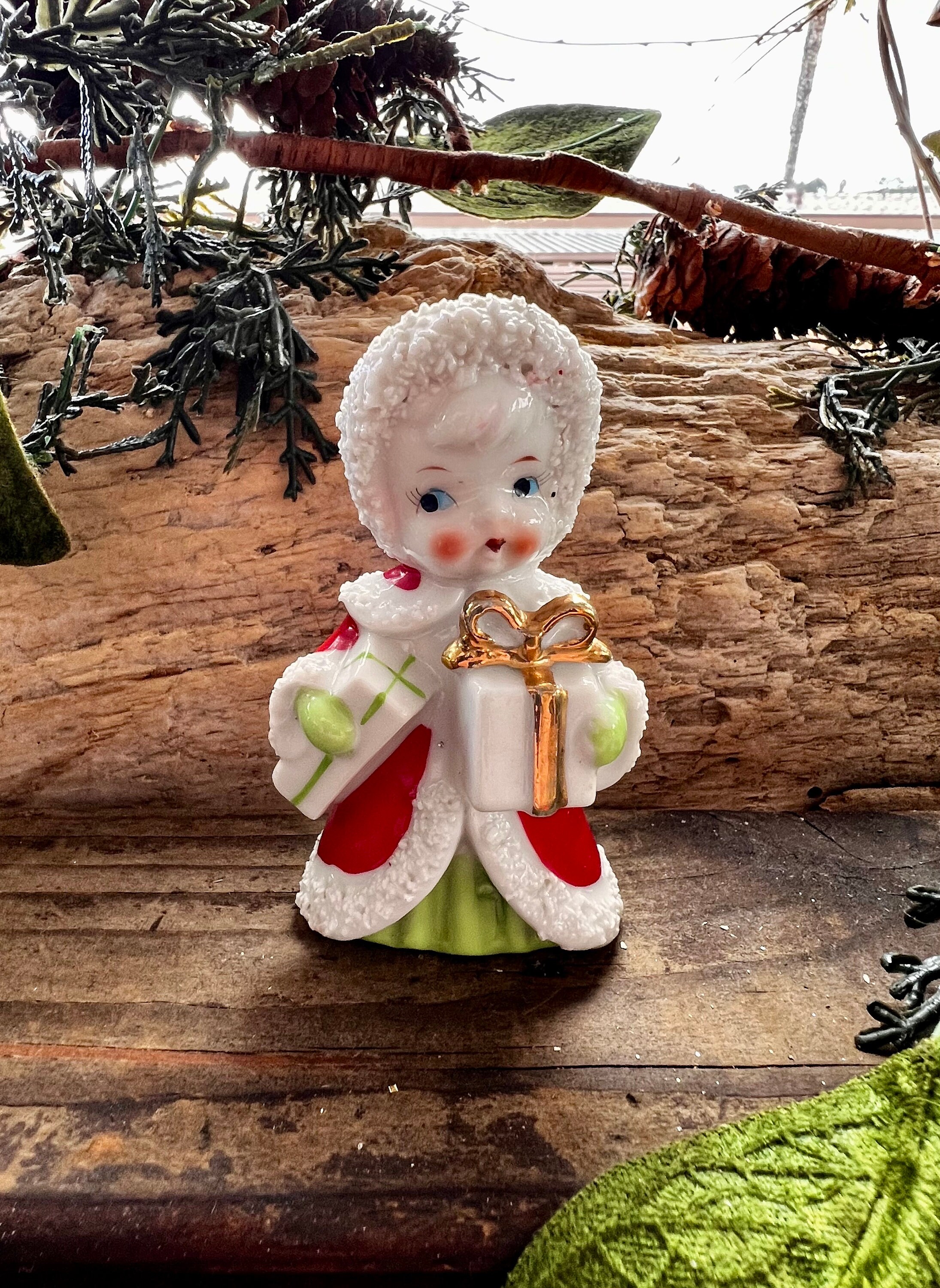Vintage ENESCO Christmas Angel Gift Figurine 1950 MCM