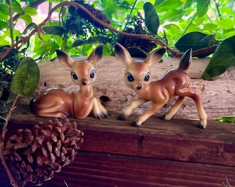 Vintage 1950 Anthropomorphic Chained Deer Figurine Christmas MCM