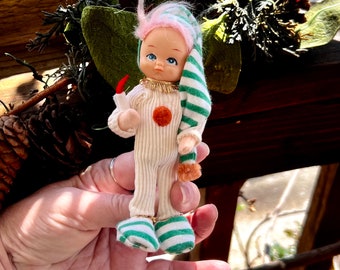 熱販売 Vintage Mod Pixie Girl Christmas Ornament MCM 1960 1970 アンティーク雑貨