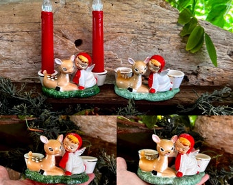 Vintage Wagner Handwork Kunstlerschutz Flocked Fawn Figurine