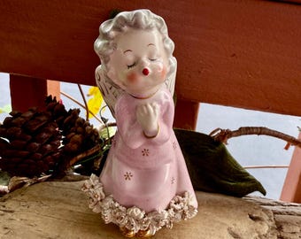 Vintage NAPCO Angel Christmas Figurine 1950 MCM Retro Kitsch
