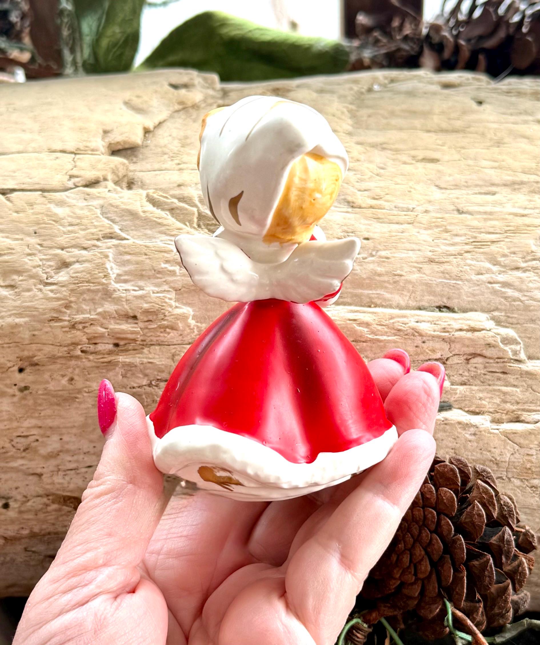 Vintage NAPCO Angel Christmas Candleholder 1950 MCM Ceramic