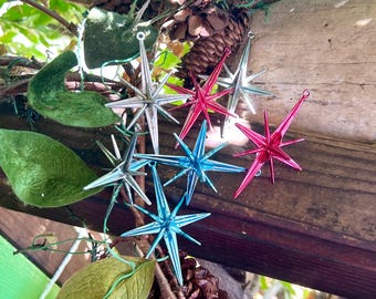 Vintage MCM Sputnik Christmas Ornament Metallic Atomic Starburst