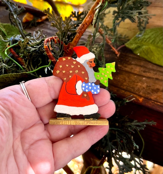 * vintage ornament ୨୧ * かわいい 鶏さん オーナメント Vintage Erzgebirge Santa Christmas Ornament MCM 1950 1960