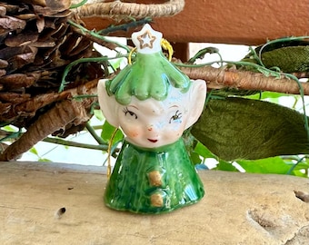 ヴィンテージ フローラル ニーハガー エルフ クリスマスオーナメント