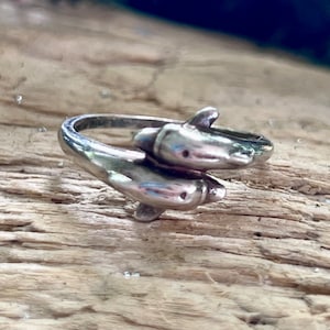 Kabana Delfin Ring Sterling Silber Delfin Ring Echt Silber Delfin Ring Silber 925 Sterling Silber Schmuck Größe 6