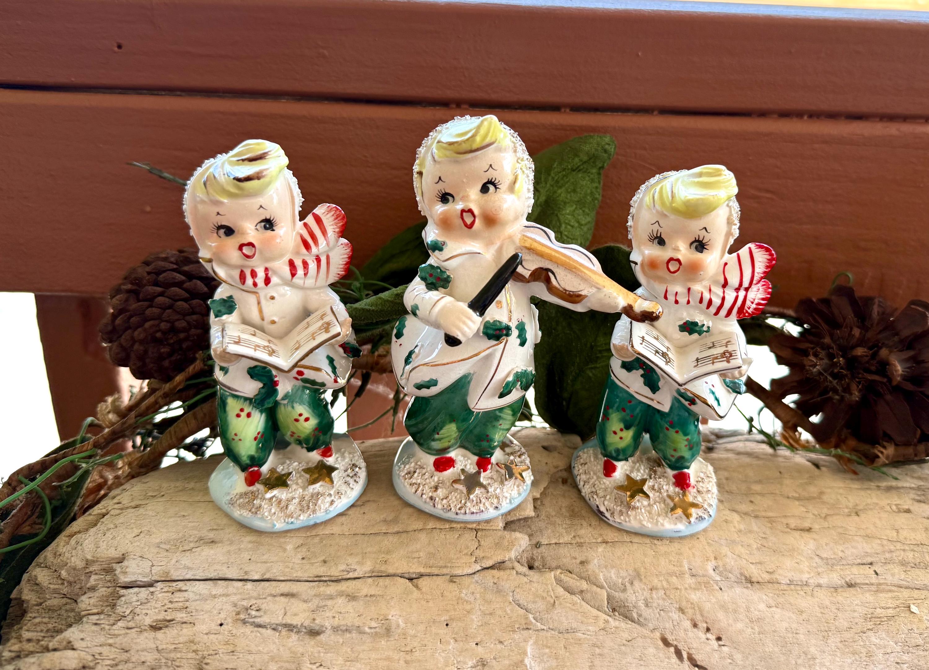 Vintage LEFTON Christmas Figurine Ornament 1950 1960 Mid Century