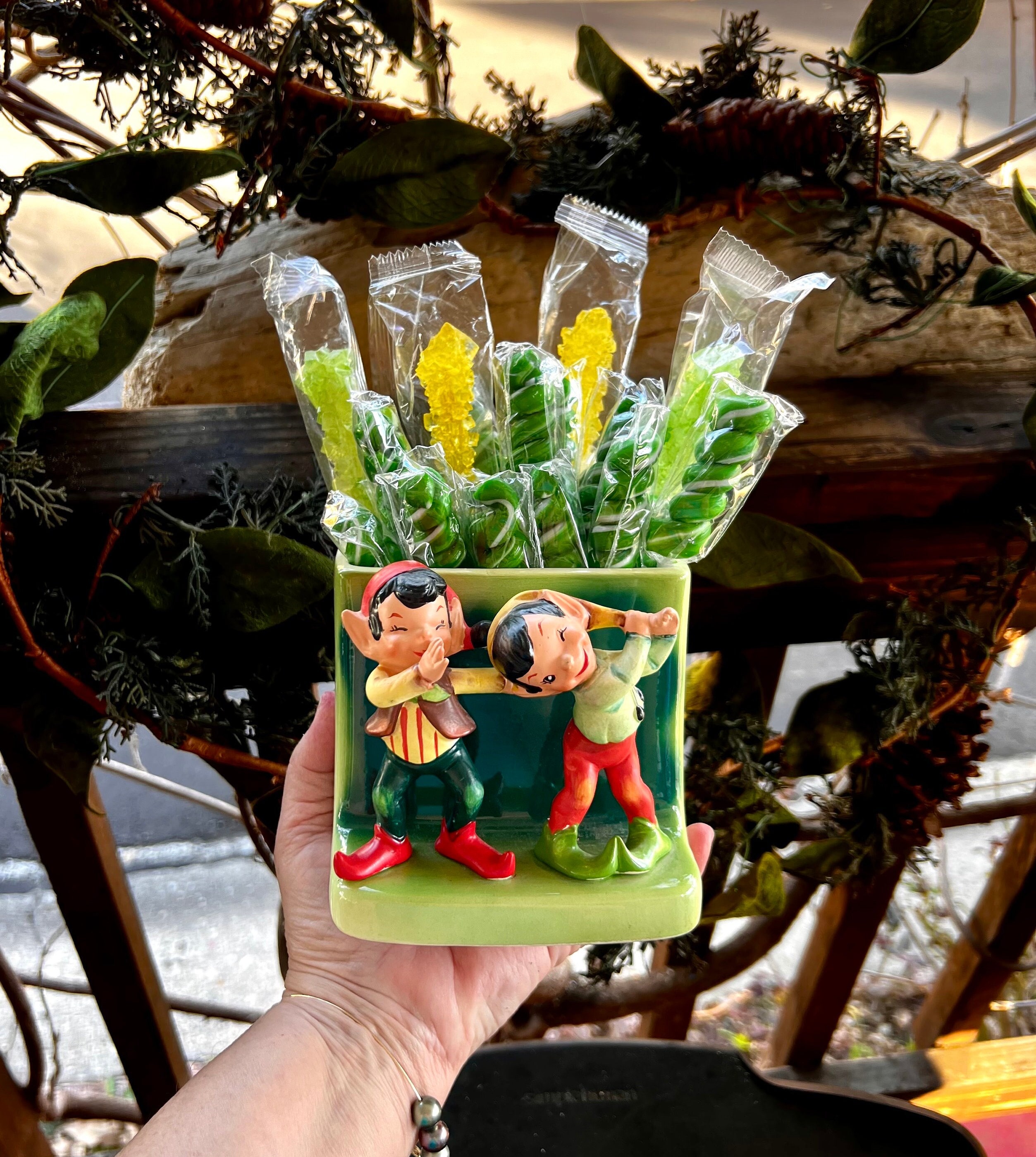 ヴィンテージ 1950 1960 LEFTON エルフ ピクシー クリスマスプランター
