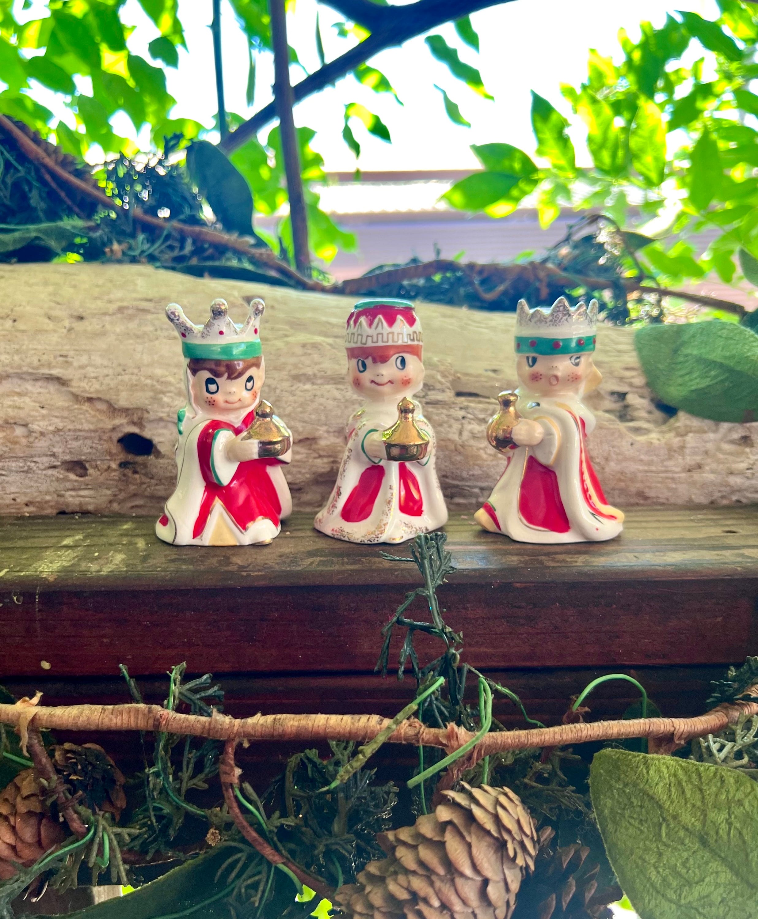 サンタクロース ヴィンテージビスク°・*:.。.☆♥️♥️♥️♥️ 陶器製 Vtg 1960 Holt Howard Japan Ceramic Winking Santa Nutmeg Spice