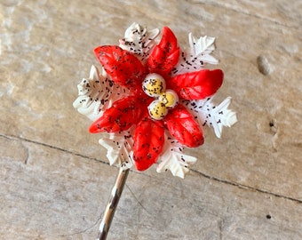 Vintage 1950 1960 Weihnachtsstern Weihnachten Haarnadel Bobby Pin Retro Braut Braut Hochzeit Winter Urlaub Weihnachtsgeschenk Her