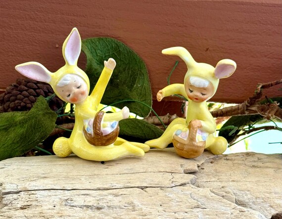 Vintage Holt Howard Bunny Candle Climber Hugger 1950 Mid Century
