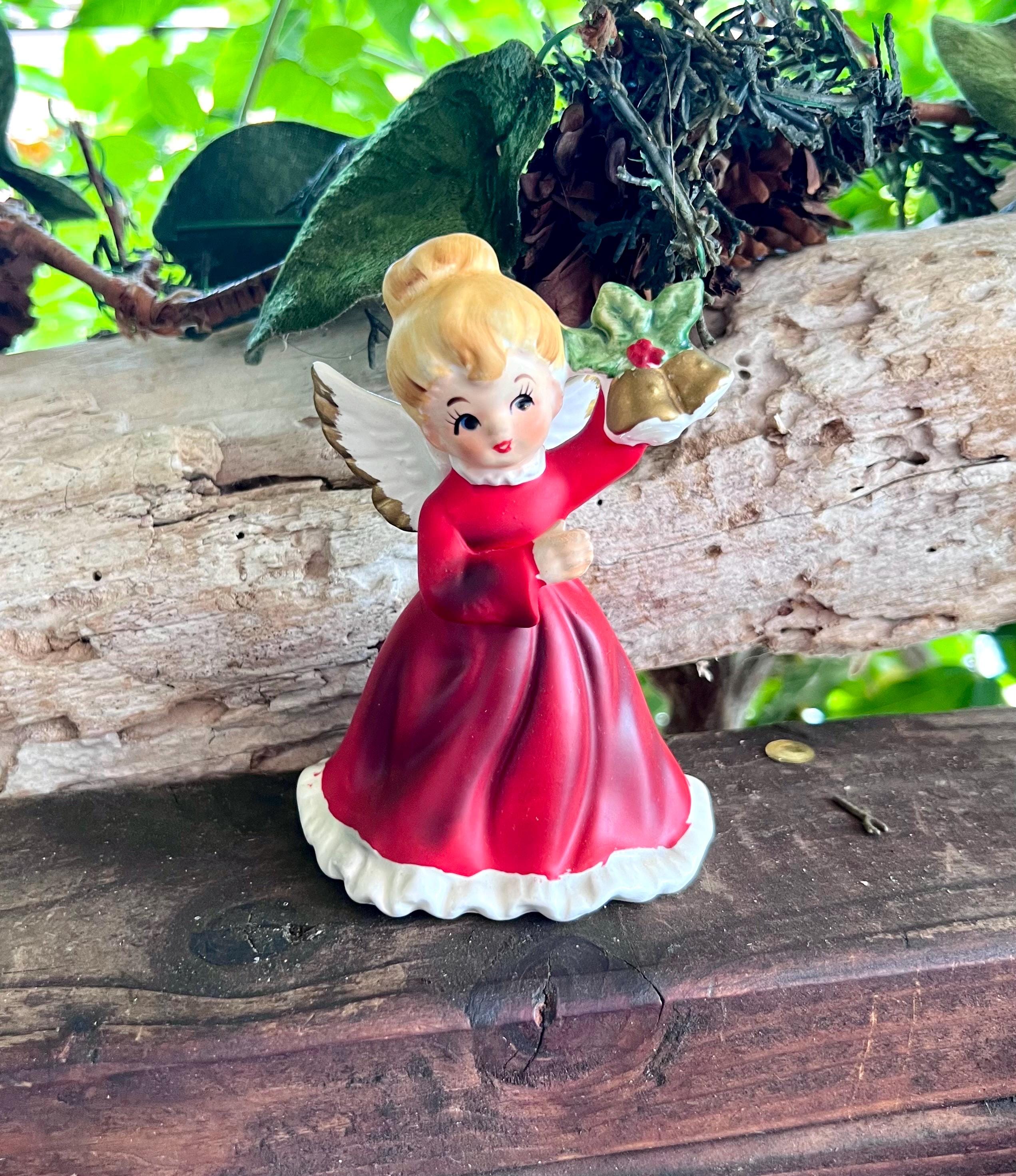 Vintage NAPCO Angel Christmas Figurine 1950 MCM Retro Kitsch