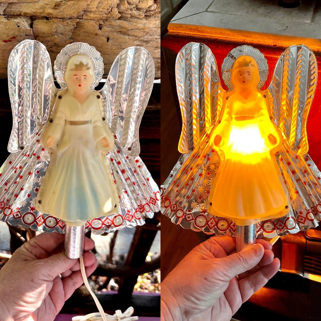 Vintage Foil Angel Christmas Tree Topper West Germany 1940 Etsy