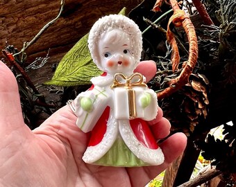 Vintage ENESCO Christmas Angel Gift Figurine 1950 MCM Vintage ENESCO Christmas Angel Gift Figurine 1950 MCM