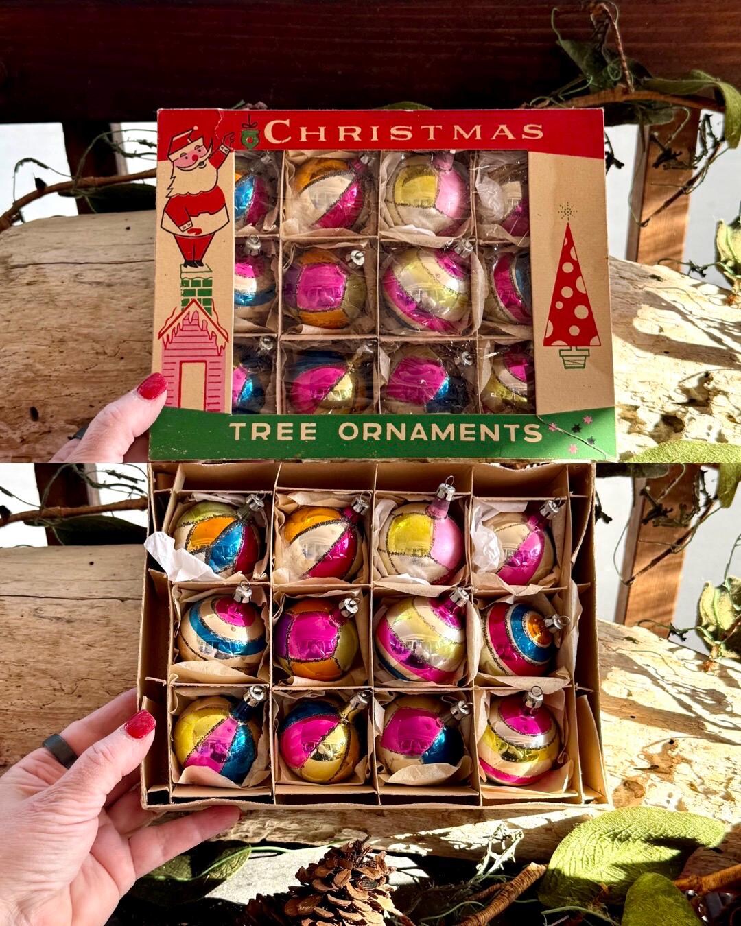 ヴィンテージ FANTASIA マーキュリーガラス クリスマスオーナメント