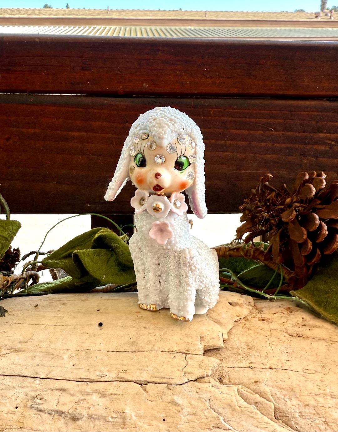 【flowerさま】 vintage animal ❀ グリーンの瞳の 羊ちゃん il_1080xN.6603747524_d48g.jpg
