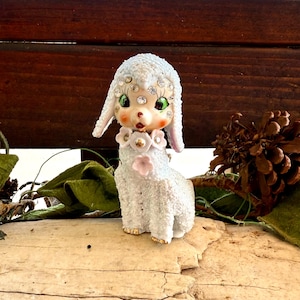 【flowerさま】 vintage animal ❀ グリーンの瞳の 羊ちゃん This item is unavailable - Etsy