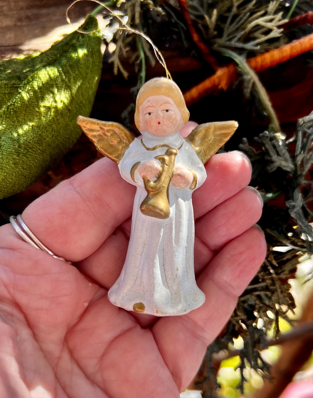 ドイツ クリスマスマーケット 天使のオーナメント 80年代 ヴィンテージ ドイツ クリスマスマーケット 天使のオーナメント 80年代 ヴィンテージ