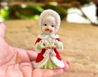 Vintage ENESCO Christmas Angel Gift Figurine 1950 MCM Ceramic