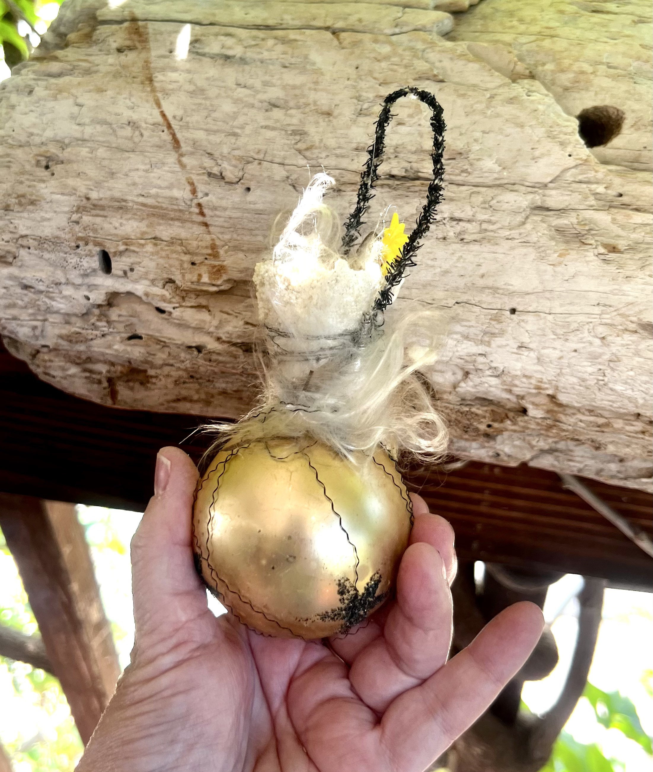 Vintage German Mercury Glass Wire Wrapped Sugar Angel Ornament 1940 ...