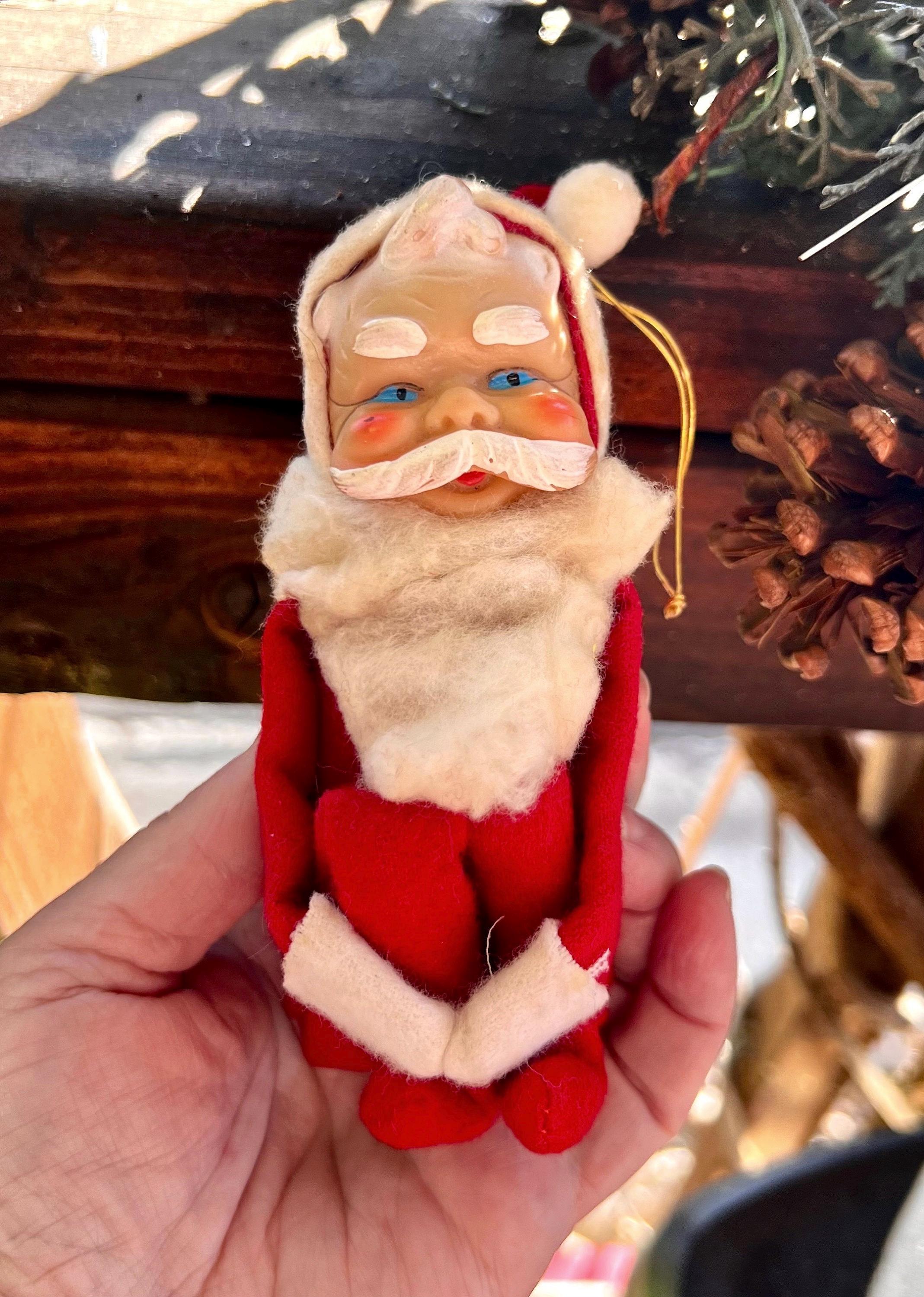 Vintage 1950 1960 Santa Knee Hugger Christmas Ornament MCM Japan 5