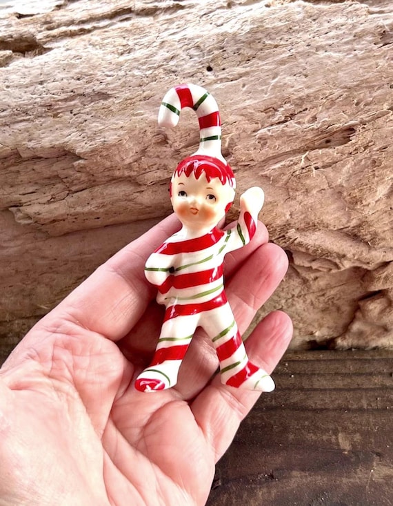 1950年代ビンテージ物 妖精エルフのクリスマス置物プランター