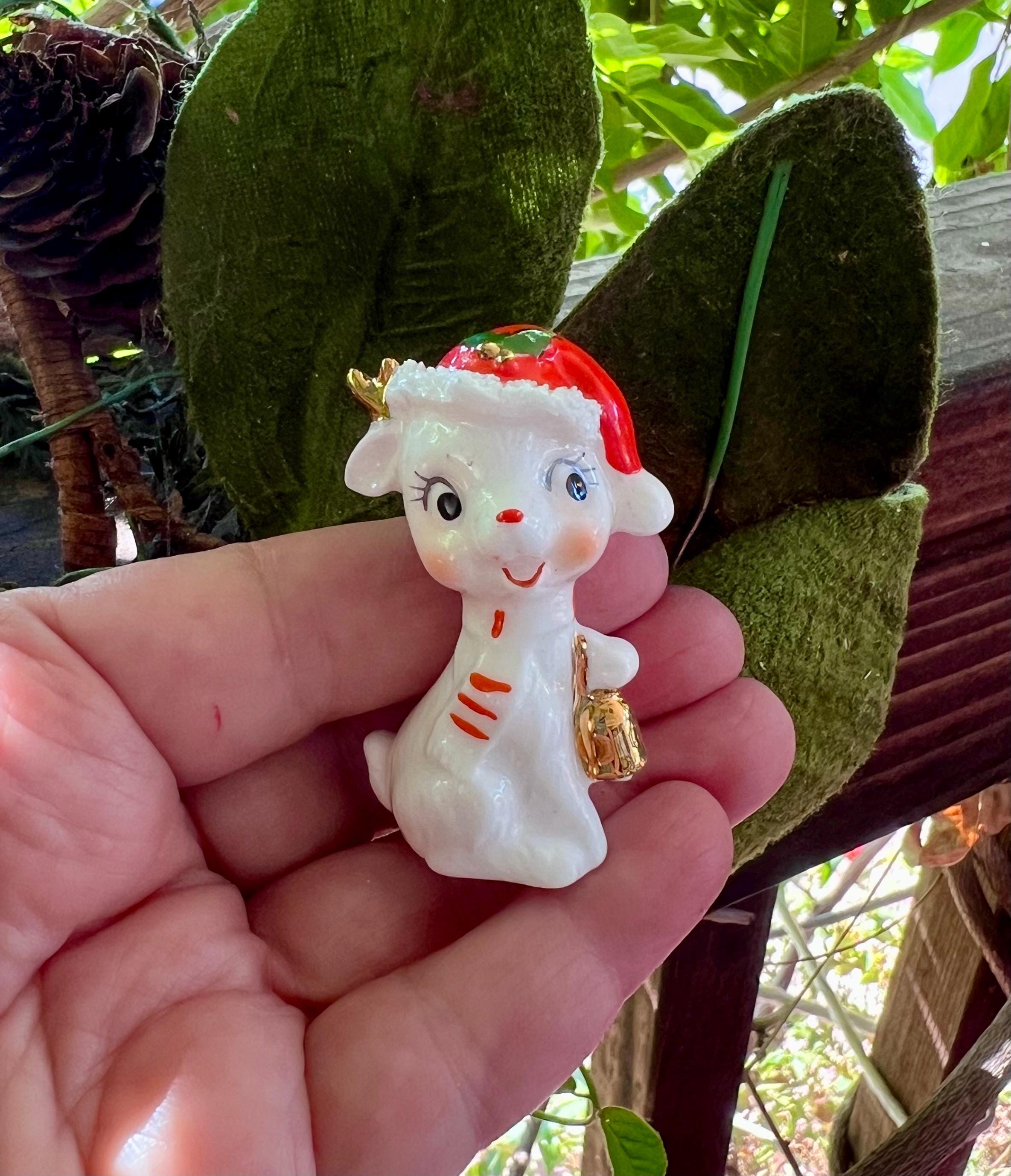 Vintage Japan White Reindeer Figurine - Etsy