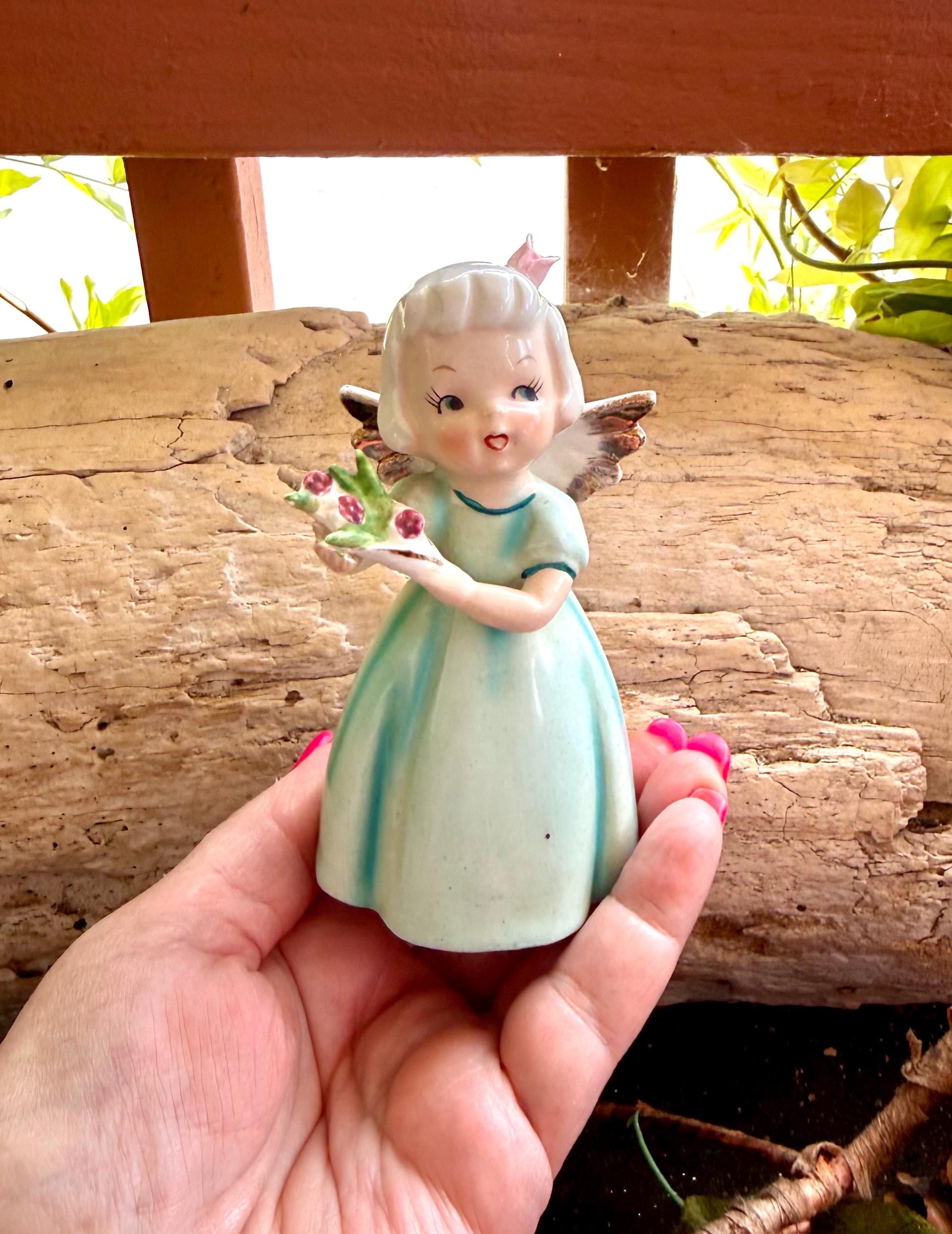 Vintage Porcelain Angel Figurines Japan - Etsy