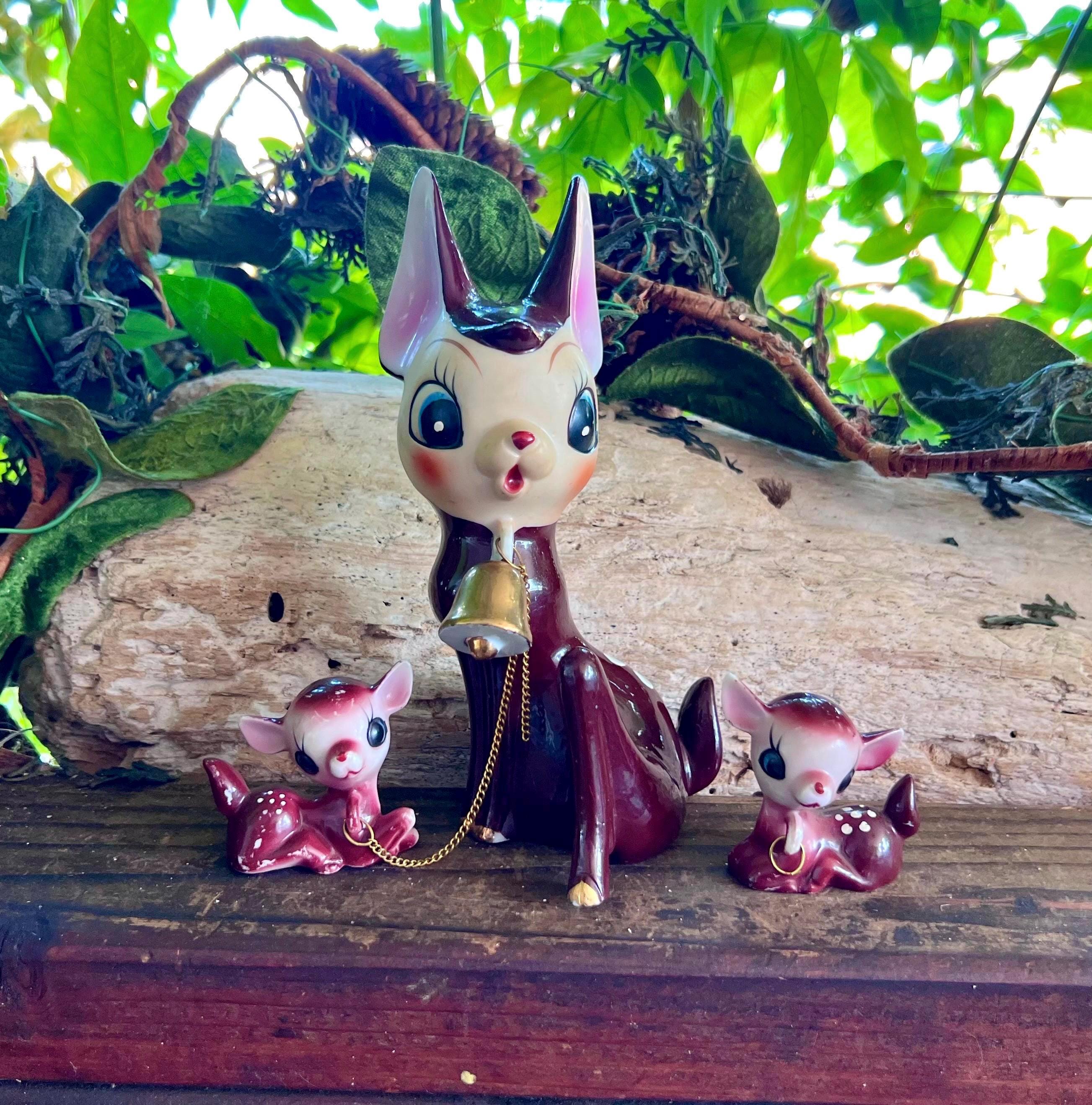 【まーちゃんさま】vintage pot ୨୧ 小鹿さん miniテリーヌポット Vintage ANTHROPOMORPHIC Chain Mama Baby Deer Family 1950 MCM