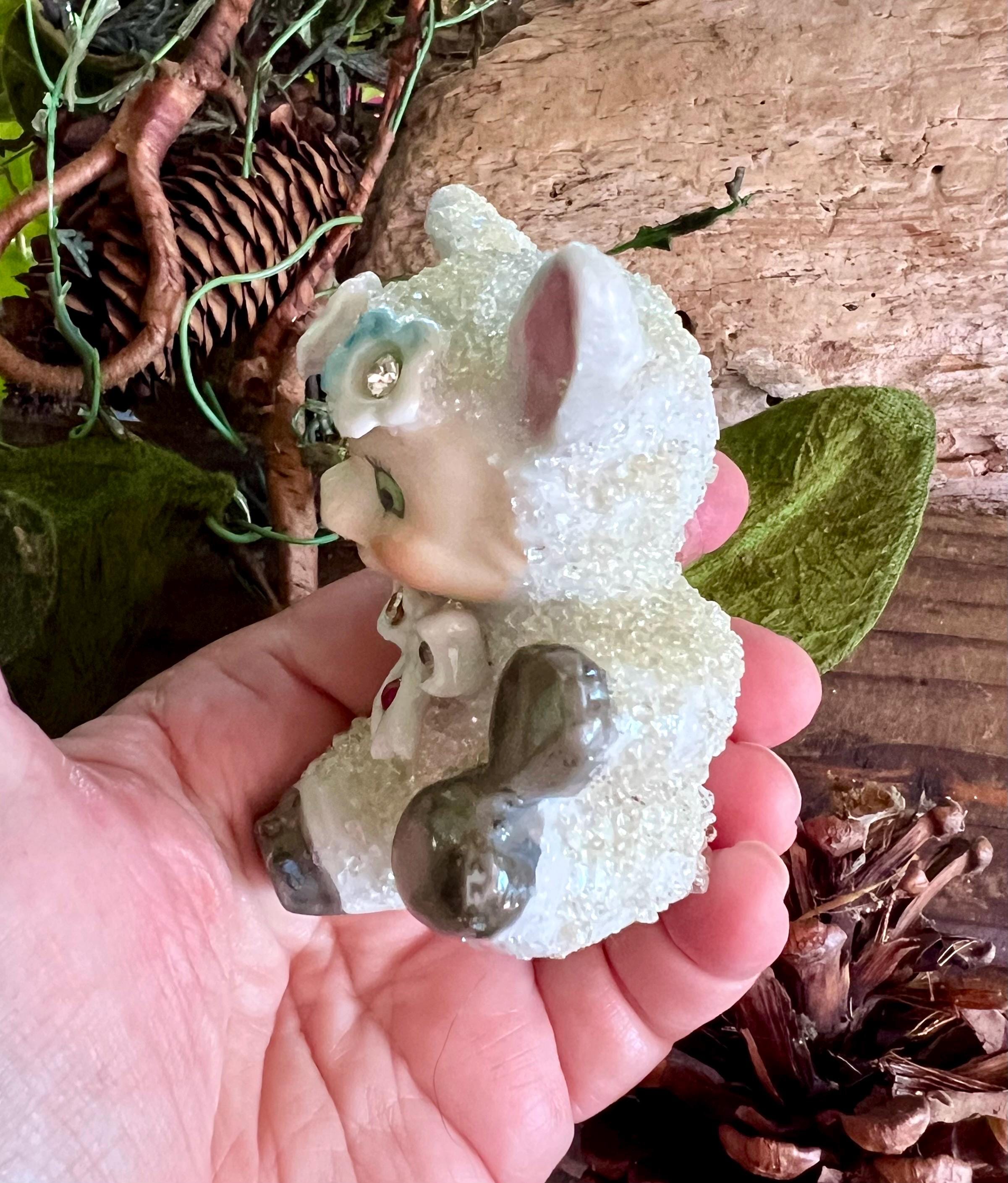 Vintage Anthropomorphic Sugar Lamb Figurine 1950 MCM Ceramic
