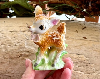 Vintage Anthropomorphic Lamb 1950 Sugar Lamb MCM Ceramic Sugared