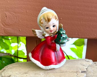 Vintage NAPCO Angel Christmas Figurine MCM 1950 Retro Ceramic