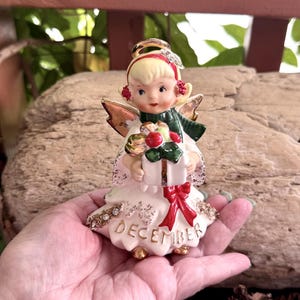 Ceramic Birthday Angels December - Etsy