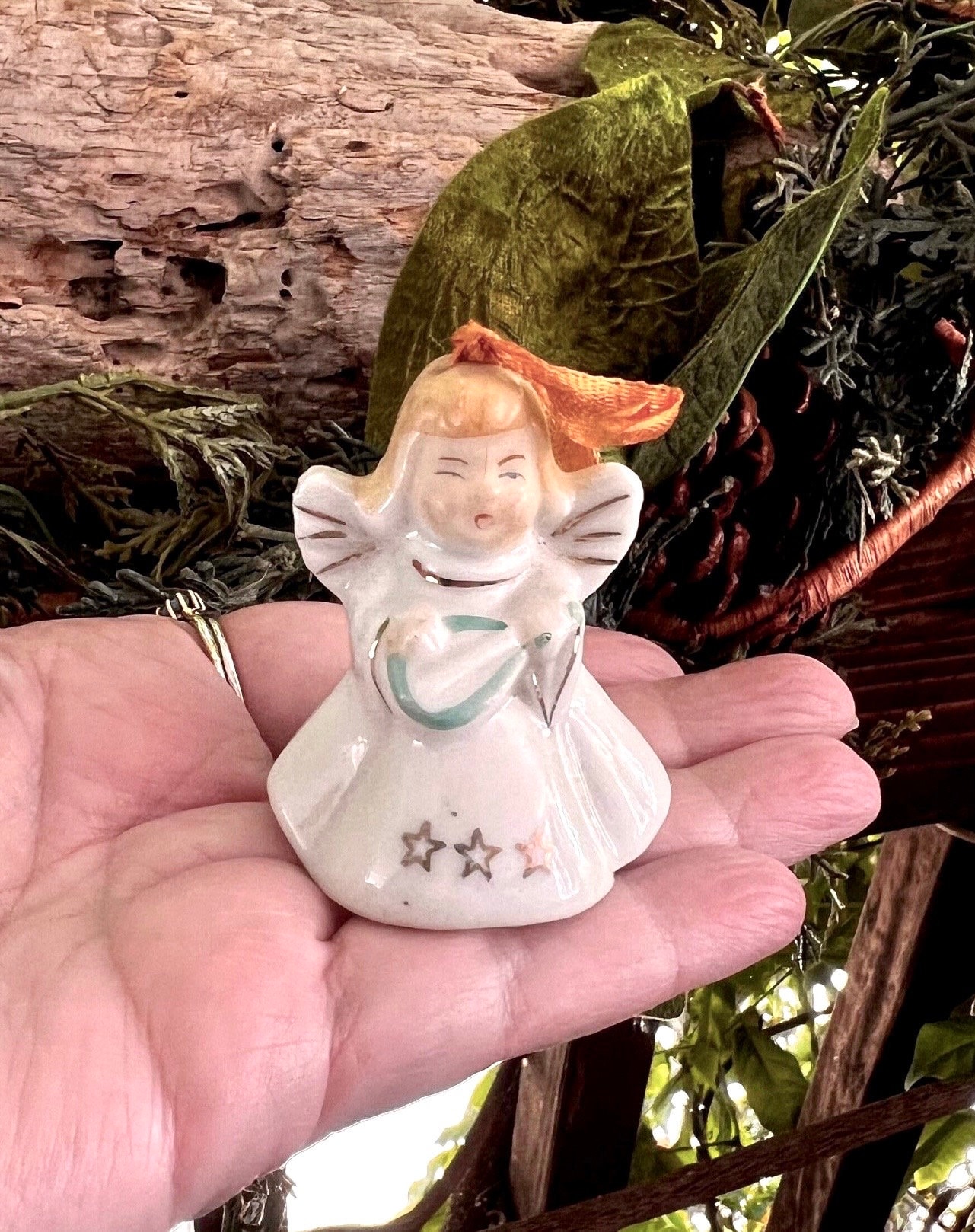 Vintage Angel Bell Ornament Christmas Angel Bell Ornament 1940