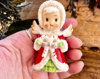 Vintage ENESCO Christmas Angel Gift Figurine 1950 MCM