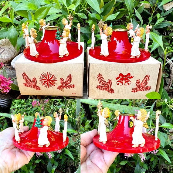 Vintage Christmas Angel Candle Holders West Germany Christmas Etsy