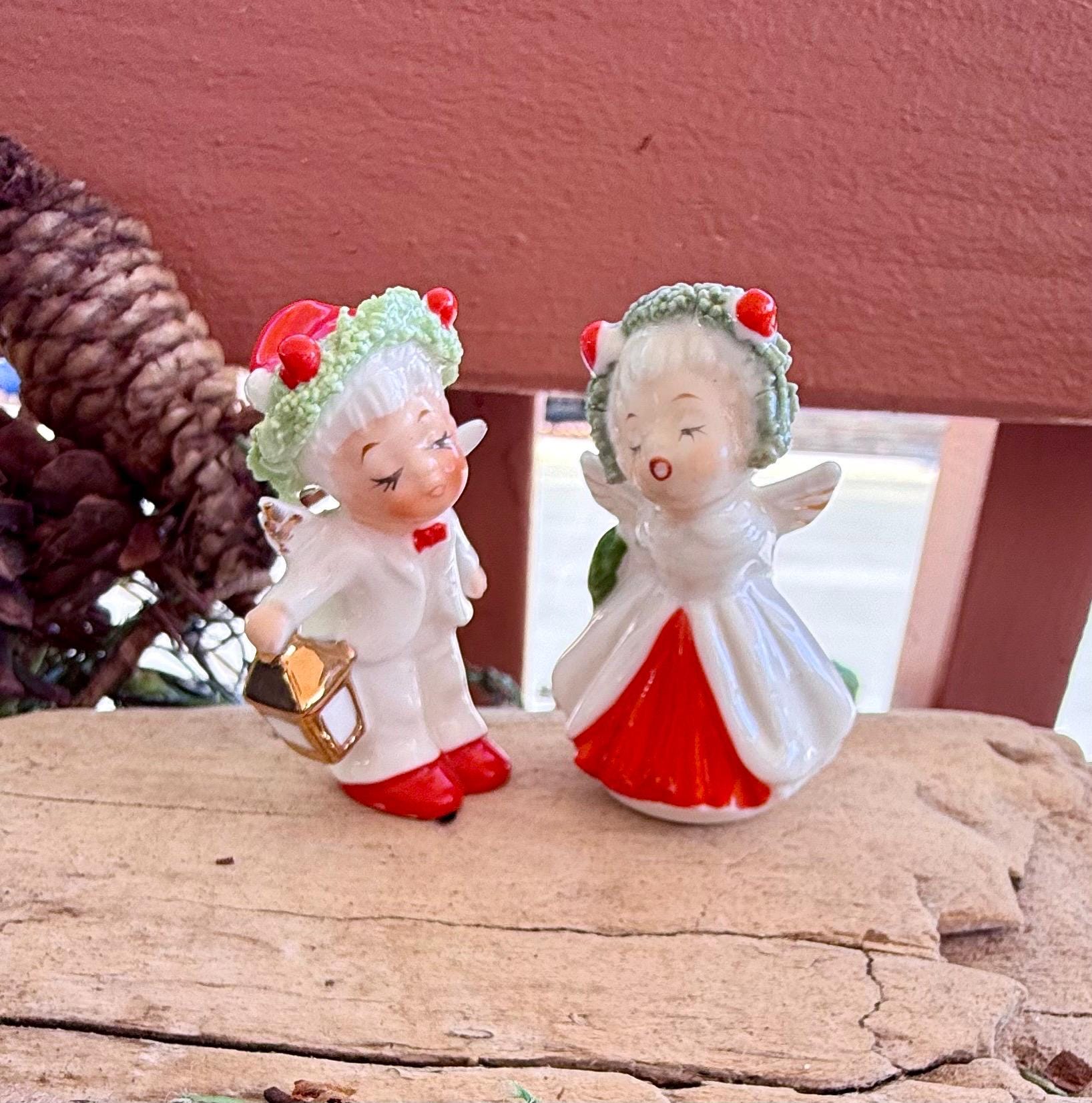 未開封 BONBONERO ND Ver.2 NATAL DESIGN Vintage NAPCO Girl Boy Angel Christmas Figurine Ceramic Wreath