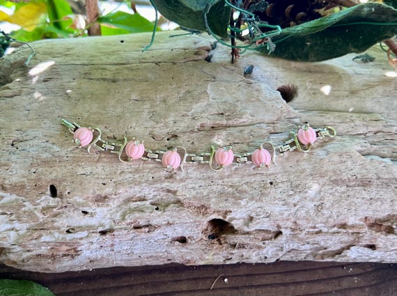 Vintage Flower Bracelet Estate Jewelry Pre-Owned 7