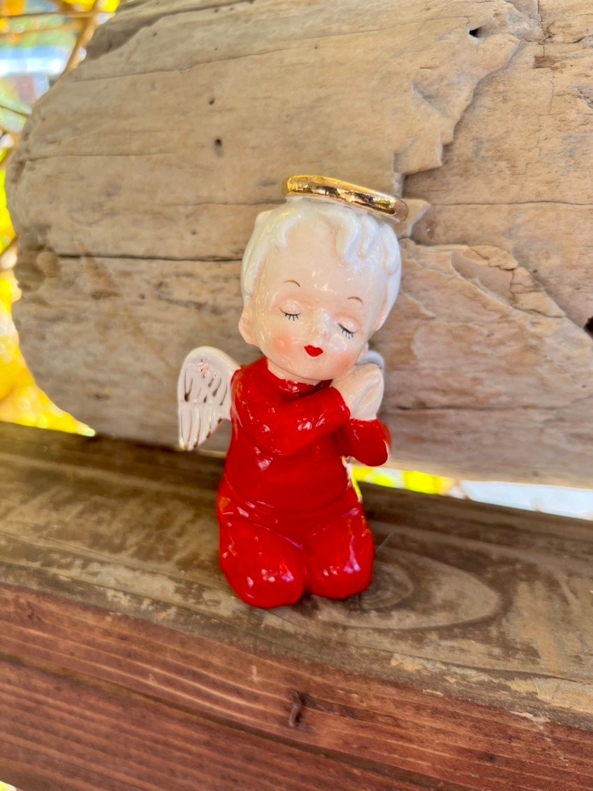 Vintage Napco Angel With Harp Figurine - Etsy Vintage Napco Angel With Harp Figurine - Etsy